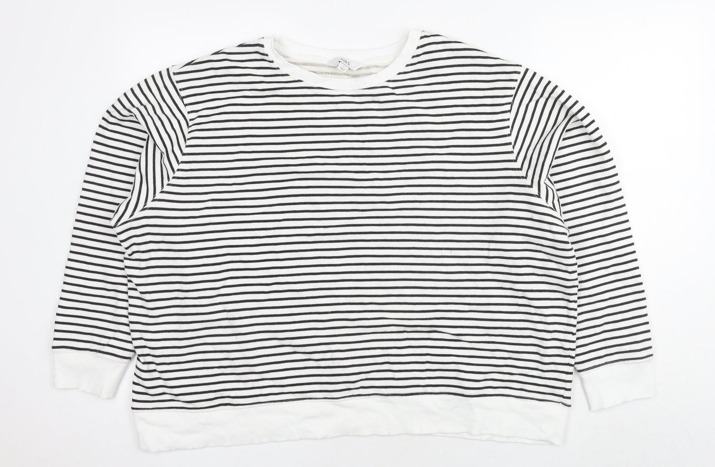 Womens UK Size XL Marks and Spencer White Pullover Sweatshirt