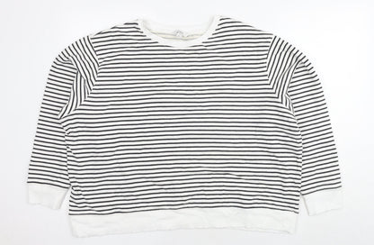 Womens UK Size XL Marks and Spencer White Pullover Sweatshirt