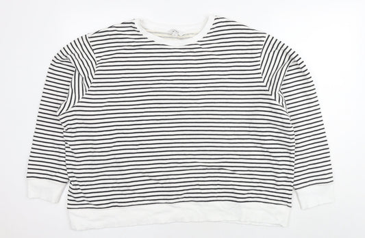 Womens UK Size XL Marks and Spencer White Pullover Sweatshirt