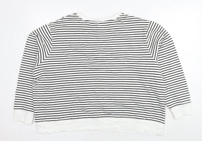 Womens UK Size XL Marks and Spencer White Pullover Sweatshirt