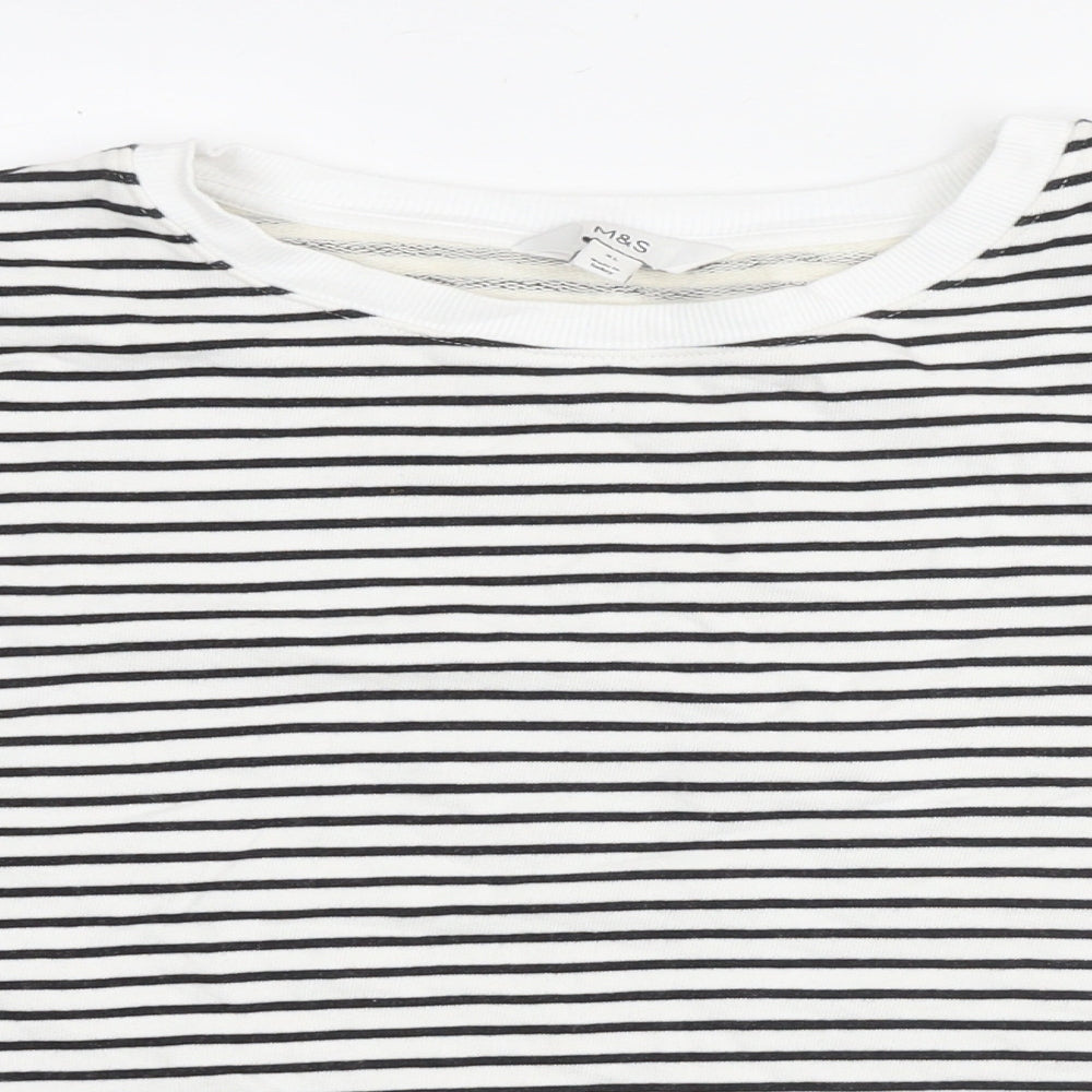 Womens UK Size XL Marks and Spencer White Pullover Sweatshirt