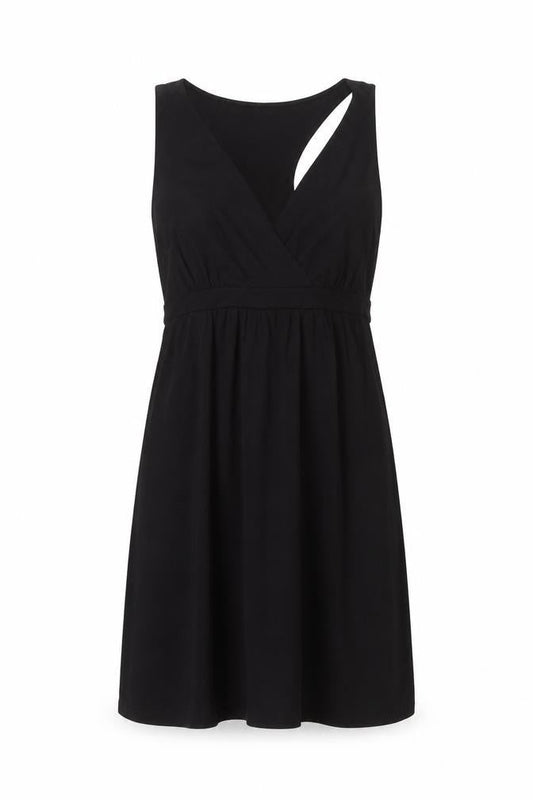 Active Life Womens Black Polyester Tank Dress Size M V-Neck Pullover