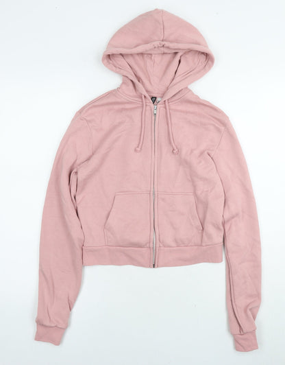 Womens UK Size M Divided by H&M Pink Full Zip Hoodie