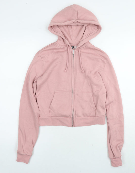 Womens UK Size M Divided by H&M Pink Full Zip Hoodie