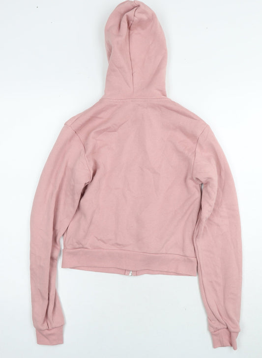 Womens UK Size M Divided by H&M Pink Full Zip Hoodie