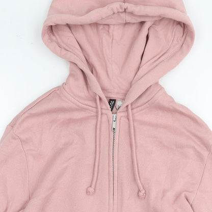 Womens UK Size M Divided by H&M Pink Full Zip Hoodie