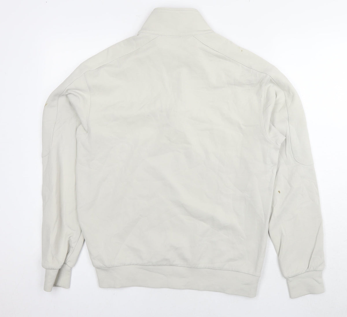 Mango Mens Ivory Cotton Pullover Sweatshirt Size S