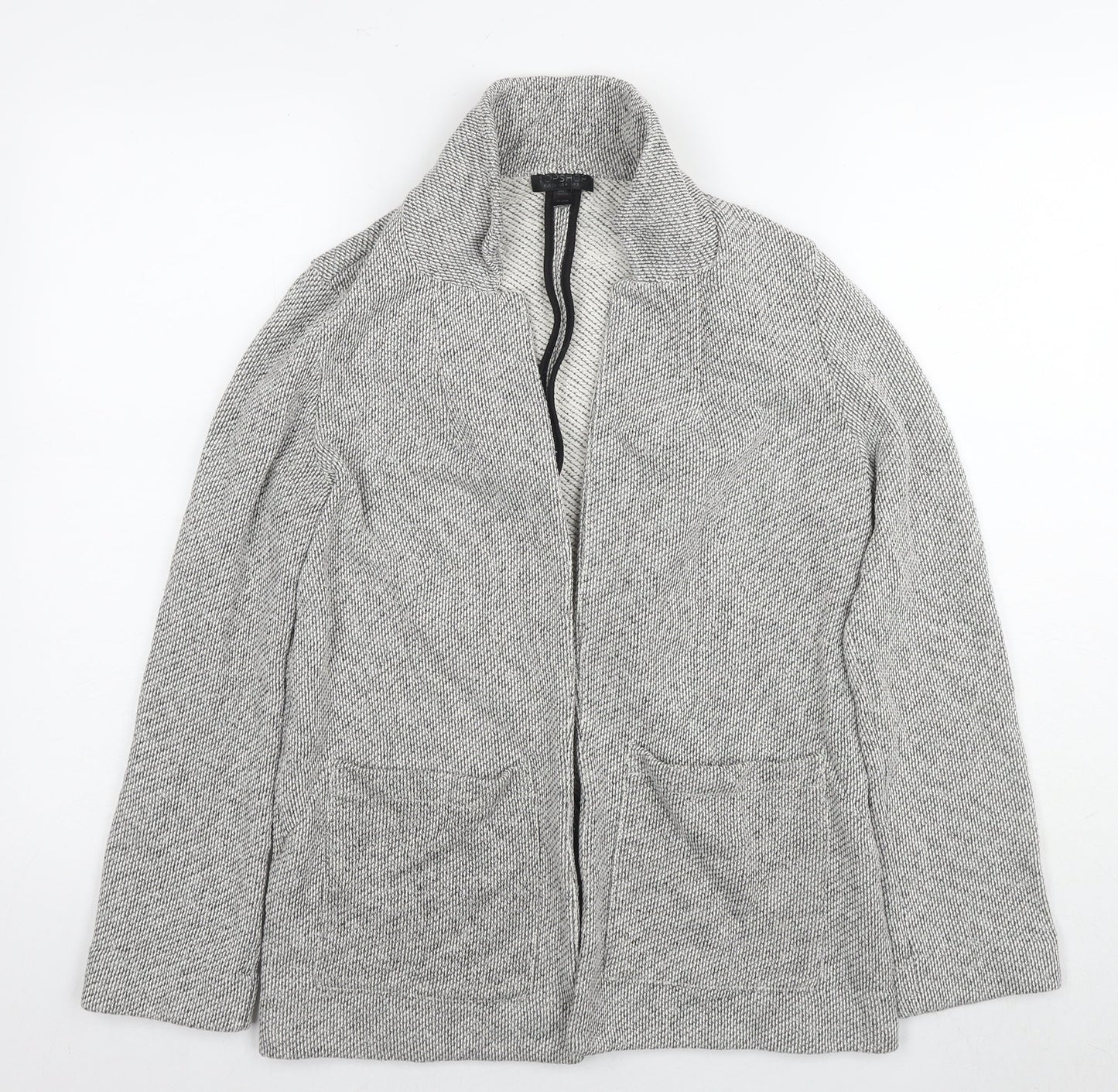 Womens UK Size 8 Topshop Grey Kimono Coat