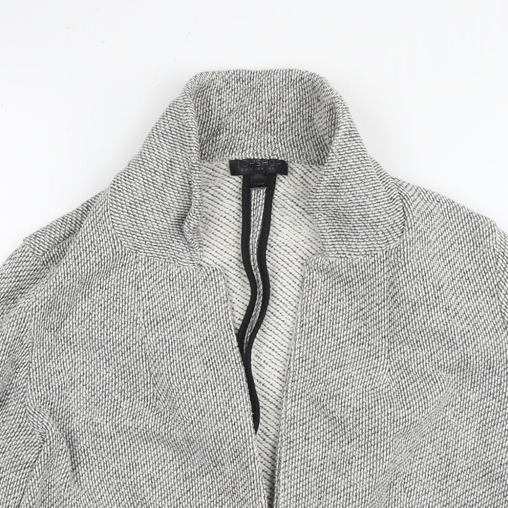 Womens UK Size 8 Topshop Grey Kimono Coat