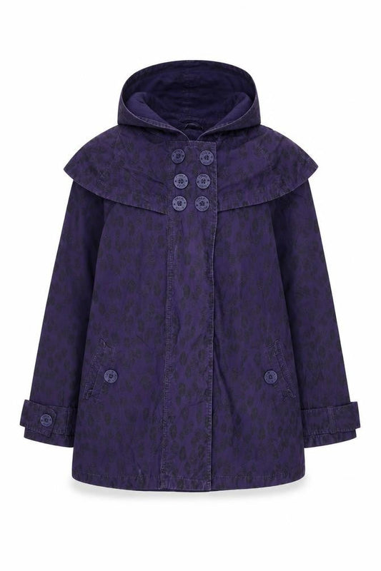 Womens UK Size 14 HOOCH Purple Overcoat
