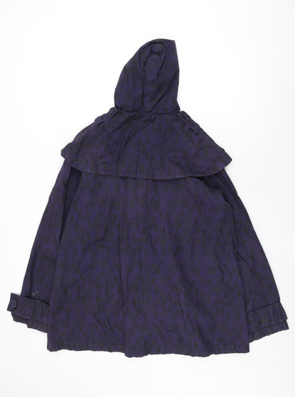 Womens UK Size 14 HOOCH Purple Overcoat