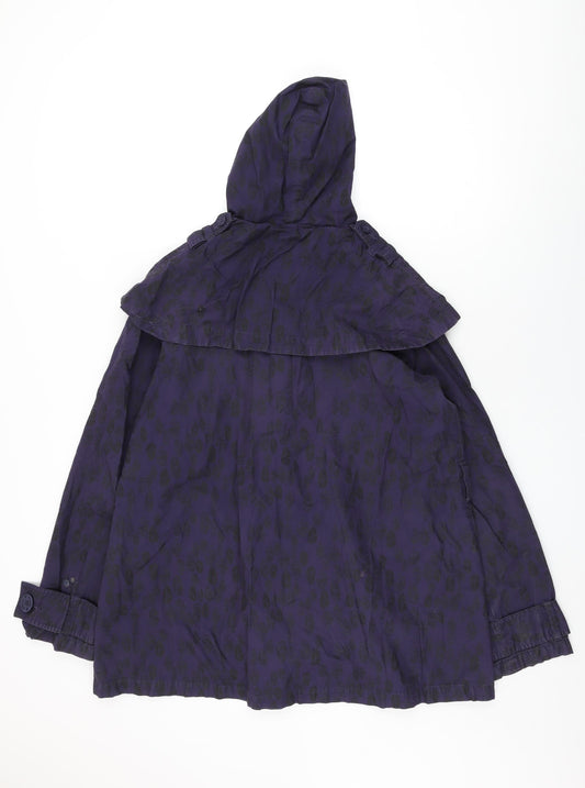 Womens UK Size 14 HOOCH Purple Overcoat
