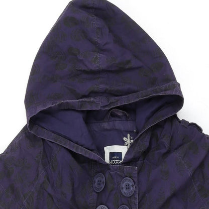 Womens UK Size 14 HOOCH Purple Overcoat
