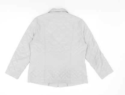 Womens UK Size 14 Sommermann Grey Quilted Coat