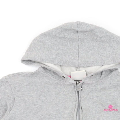 Olympus Girls Grey Cotton Full Zip Hoodie Size 14 Years Zip
