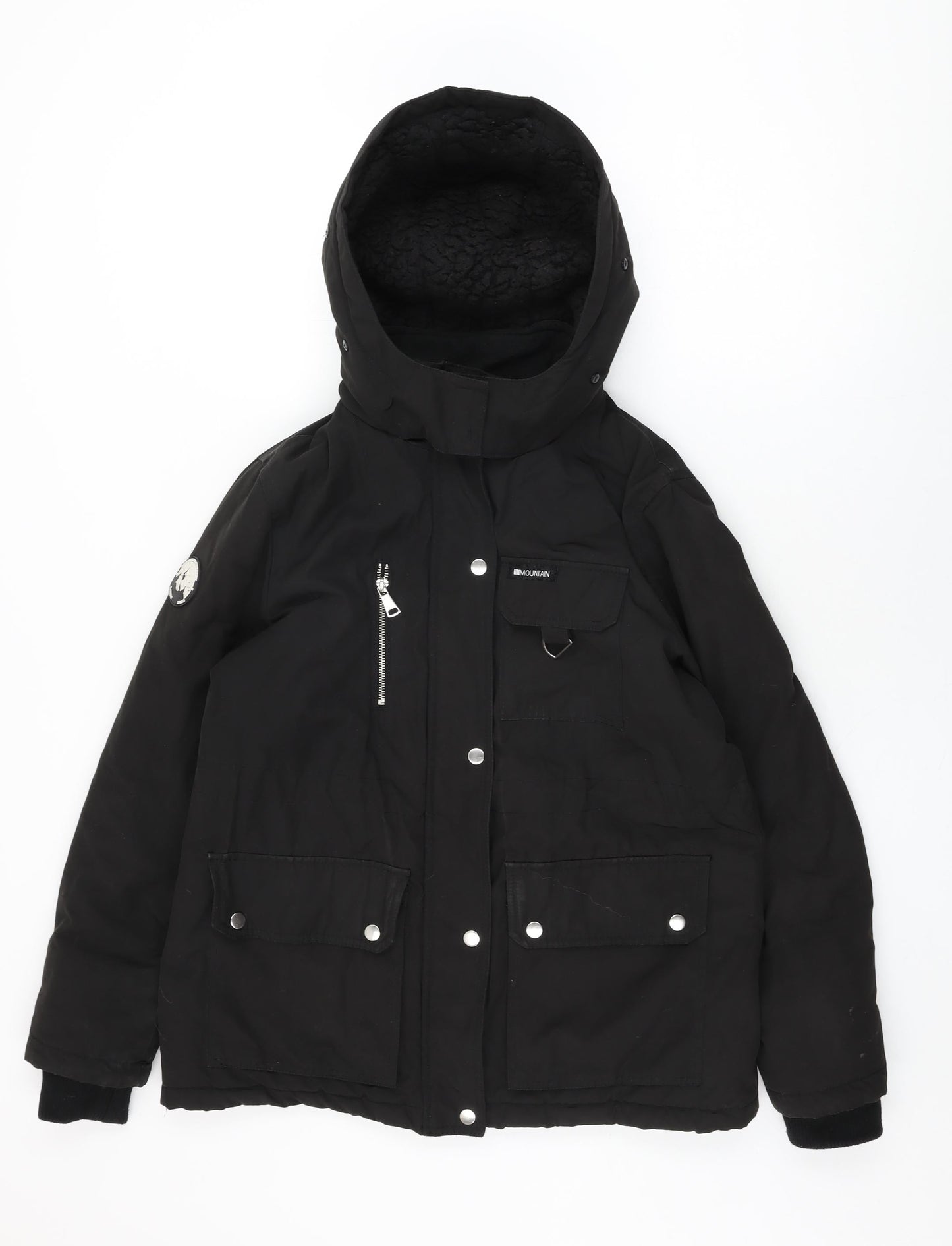 Womens UK Size 10 New Look Black Rain Coat