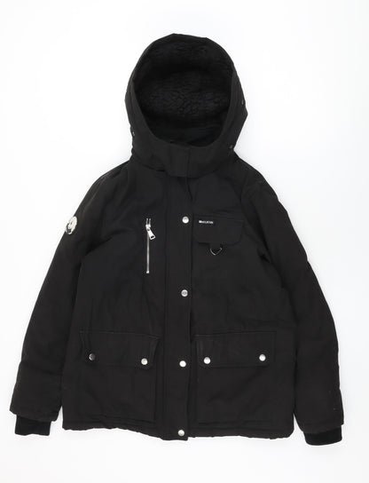 Womens UK Size 10 New Look Black Rain Coat