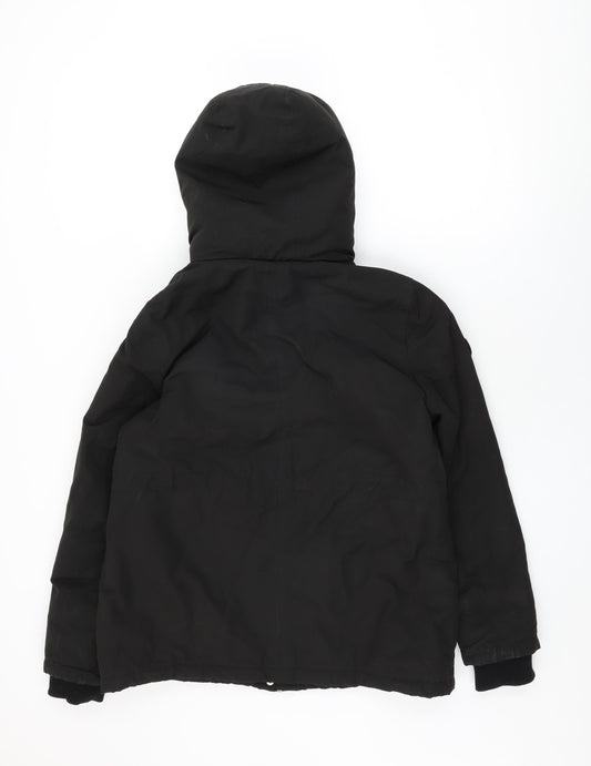Womens UK Size 10 New Look Black Rain Coat