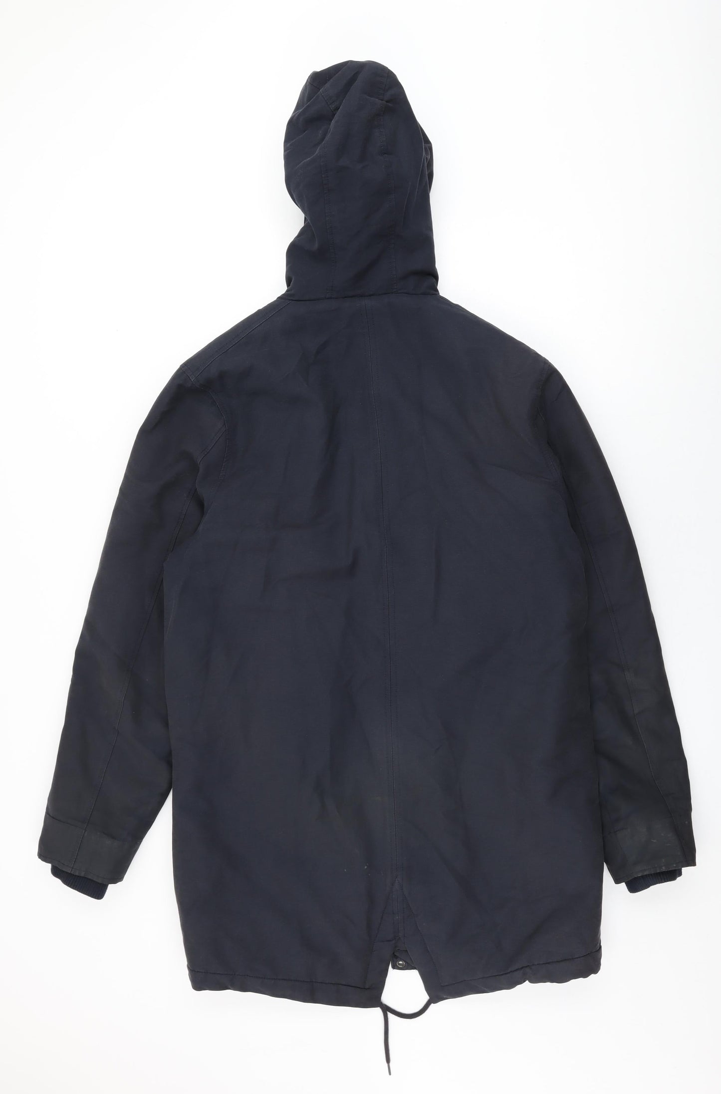 Mens UK Size M Topman Blue Overcoat