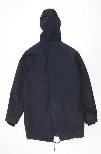 Mens UK Size M Topman Blue Overcoat