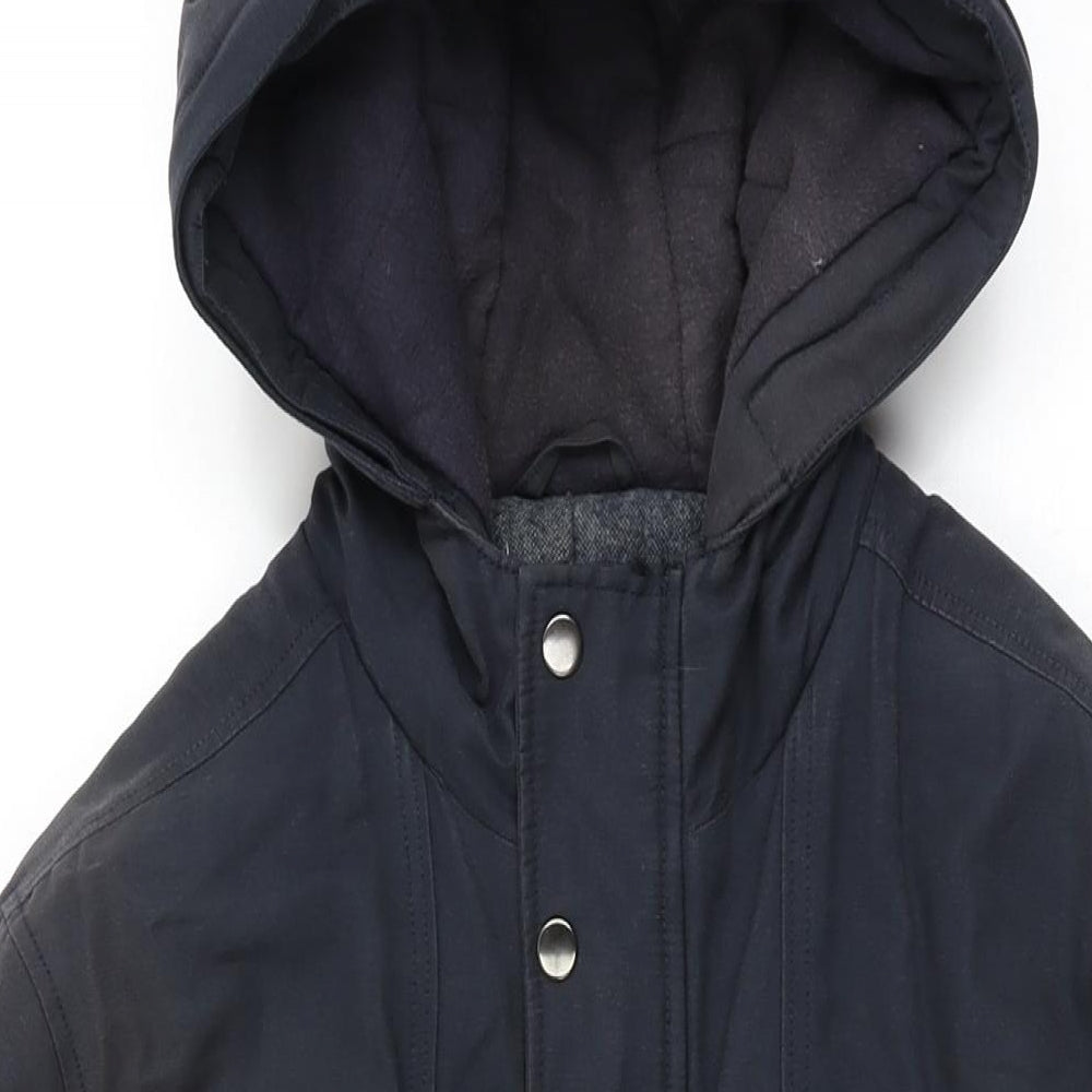 Mens UK Size M Topman Blue Overcoat
