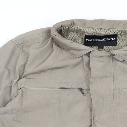 Danteitaliana Womens Beige Jacket Coat Size L Zip