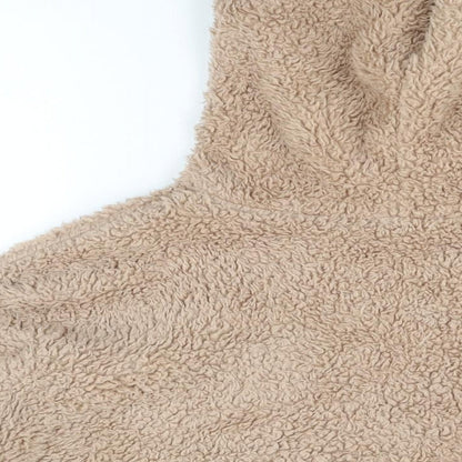 New Look Womens Beige Polyester Pullover Hoodie Size 14 Pullover