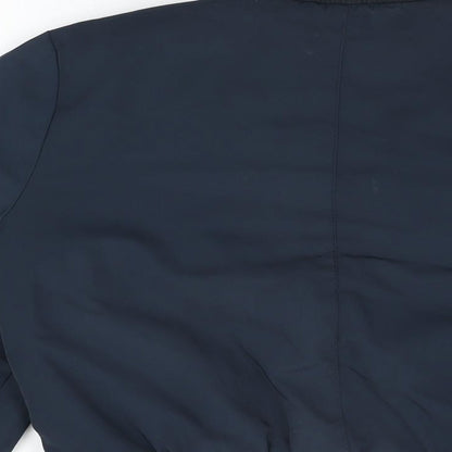 Miss Selfridge Womens Blue Bomber Jacket Coat Size 8 Zip