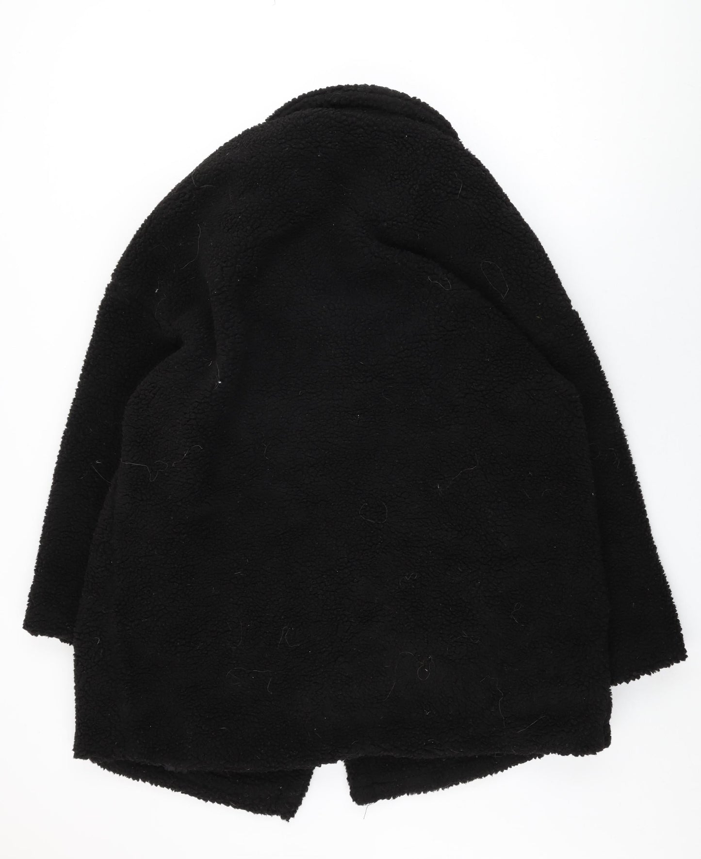 Womens UK Size 14 PRETTYLITTLETHING Black Overcoat