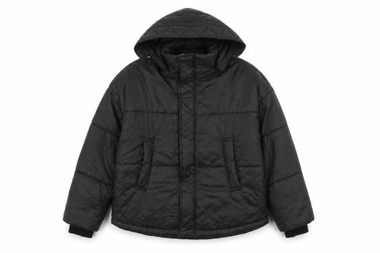 Womens UK Size 10 Boohoo Black Puffer Jacket
