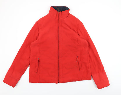 Klass Womens Red Jacket Coat Size L Zip