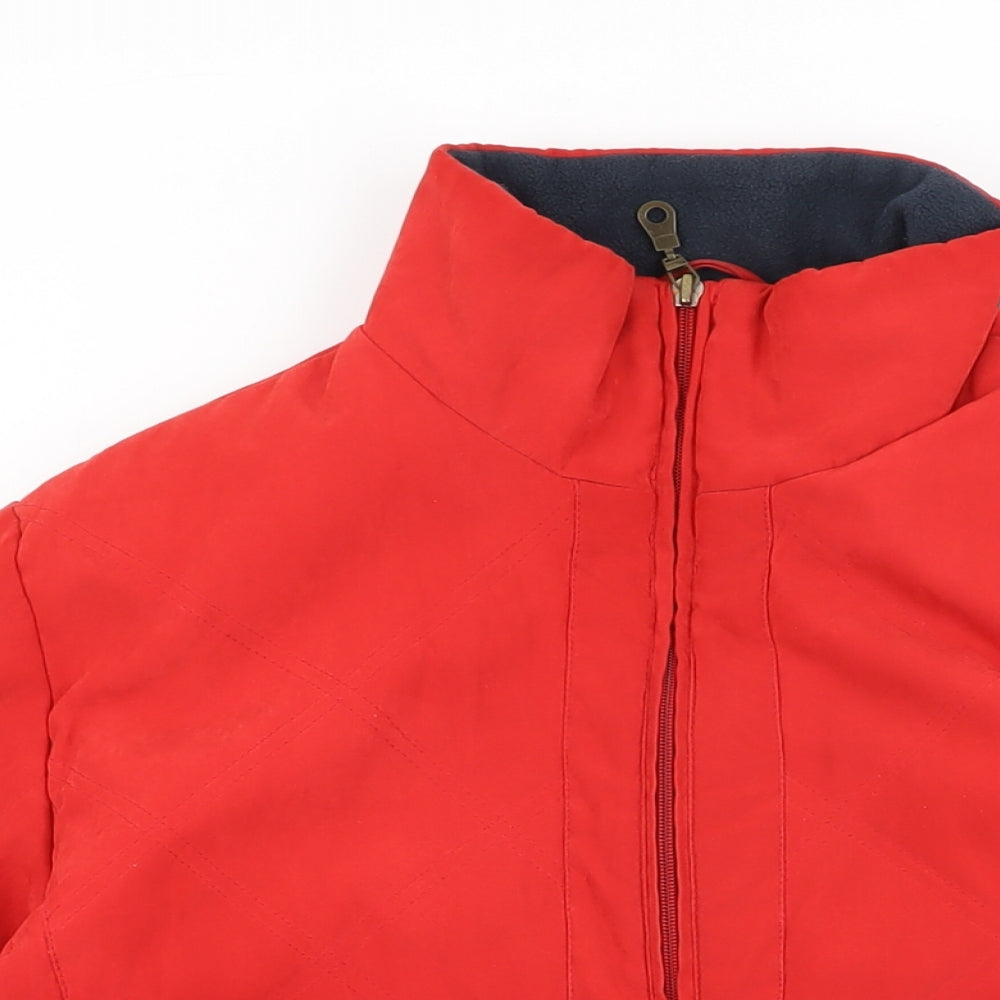 Klass Womens Red Jacket Coat Size L Zip