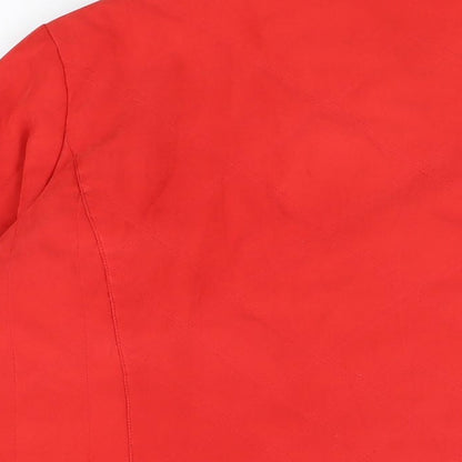 Klass Womens Red Jacket Coat Size L Zip