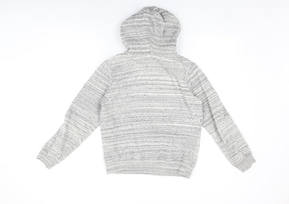 R Essential Boys Grey Geometric Cotton Pullover Hoodie Size 14 Years Pullover