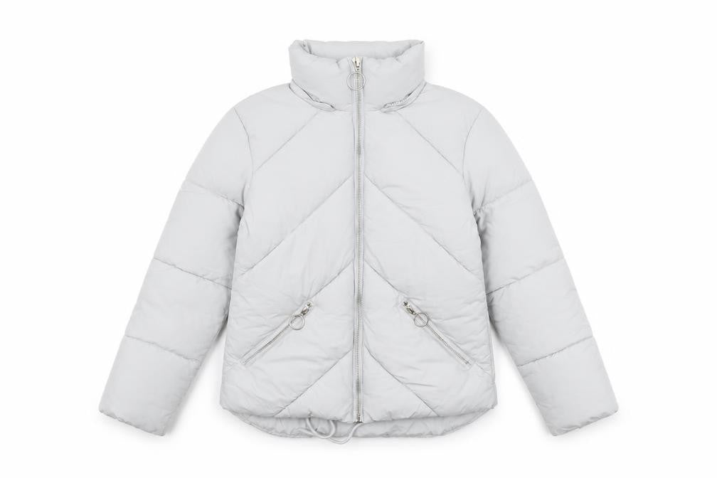 Womens UK Size 4 Topshop Blue Puffer Jacket