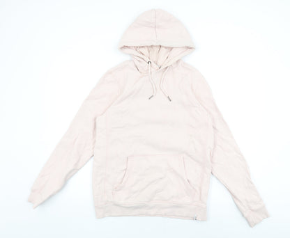 Next Womens Pink Cotton Pullover Hoodie Size M Pullover