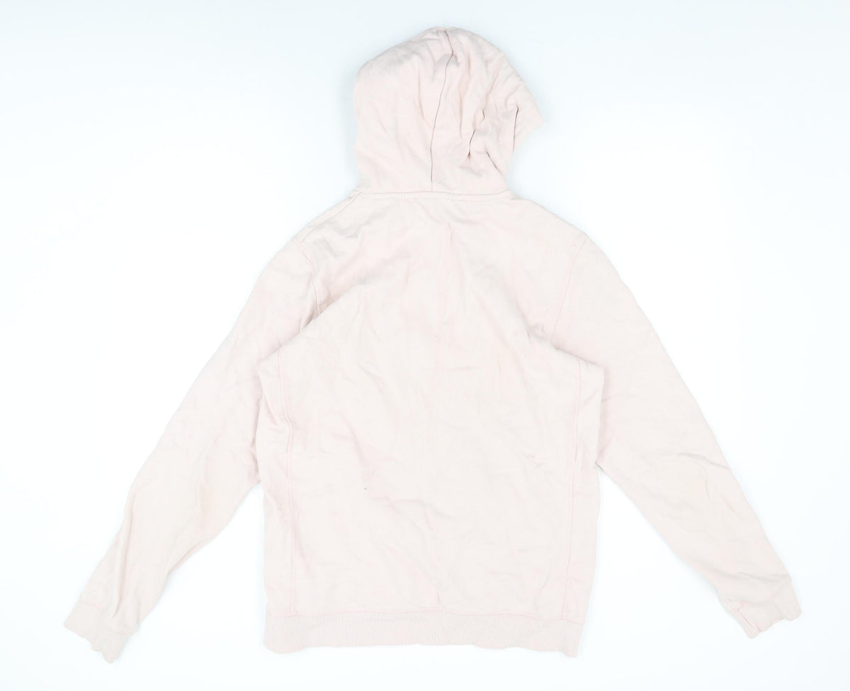 Next Womens Pink Cotton Pullover Hoodie Size M Pullover