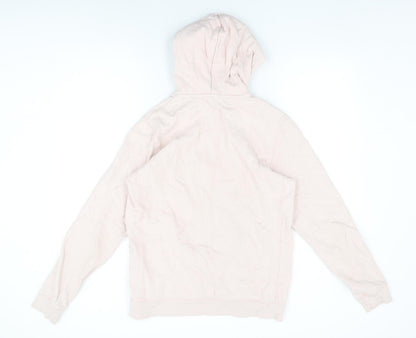 Next Womens Pink Cotton Pullover Hoodie Size M Pullover
