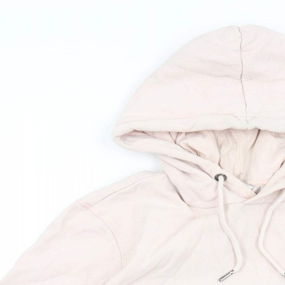 Next Womens Pink Cotton Pullover Hoodie Size M Pullover