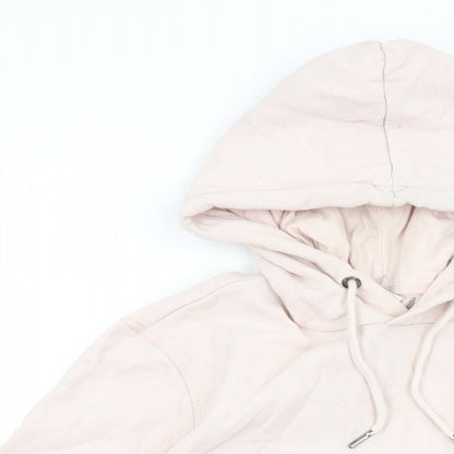 Next Womens Pink Cotton Pullover Hoodie Size M Pullover