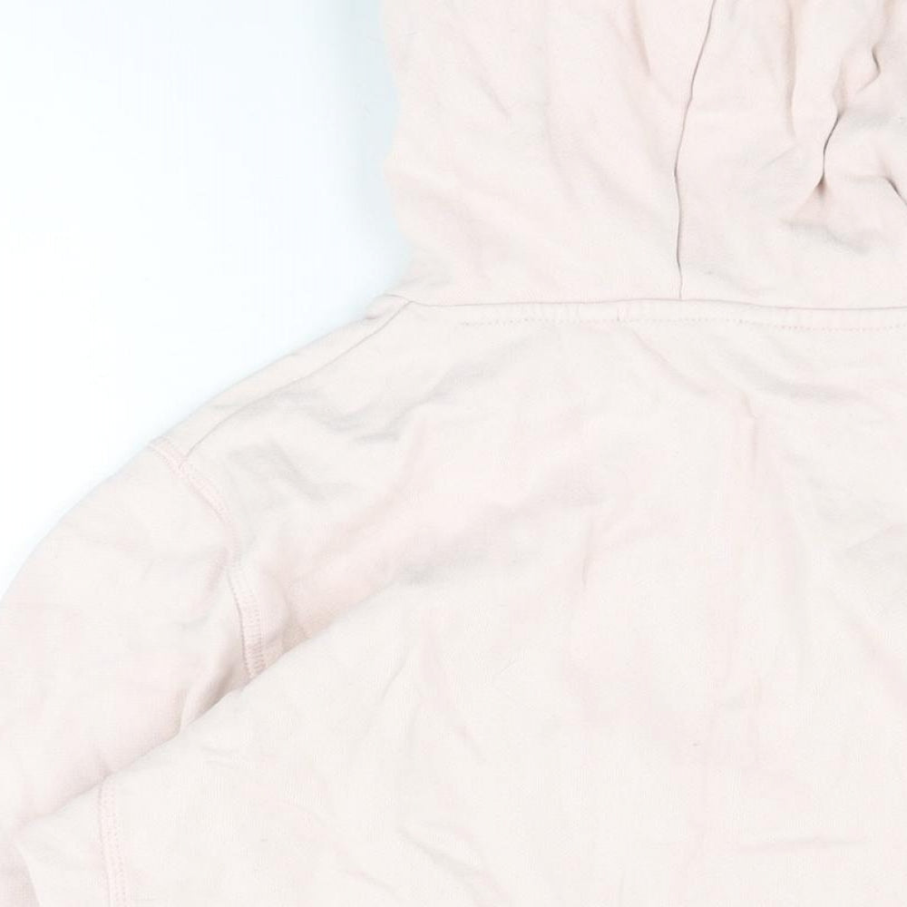 Next Womens Pink Cotton Pullover Hoodie Size M Pullover