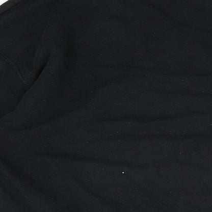 Zara Womens Black Cotton Pullover Sweatshirt Size M Pullover