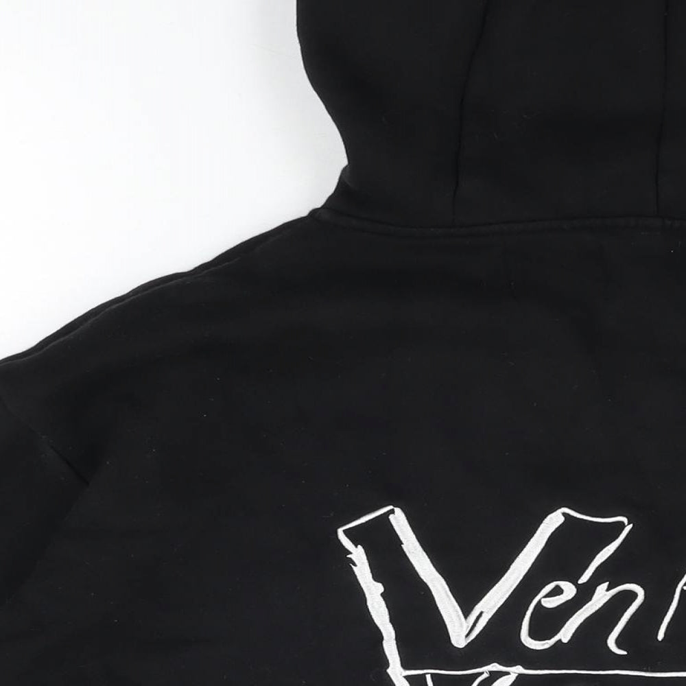 Venti Volte Womens Black Cotton Full Zip Hoodie Size L Zip