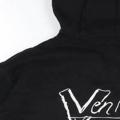 Venti Volte Womens Black Cotton Full Zip Hoodie Size L Zip