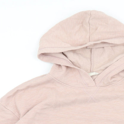 H&M Girls Pink Cotton Pullover Hoodie Size 13-14 Years Pullover