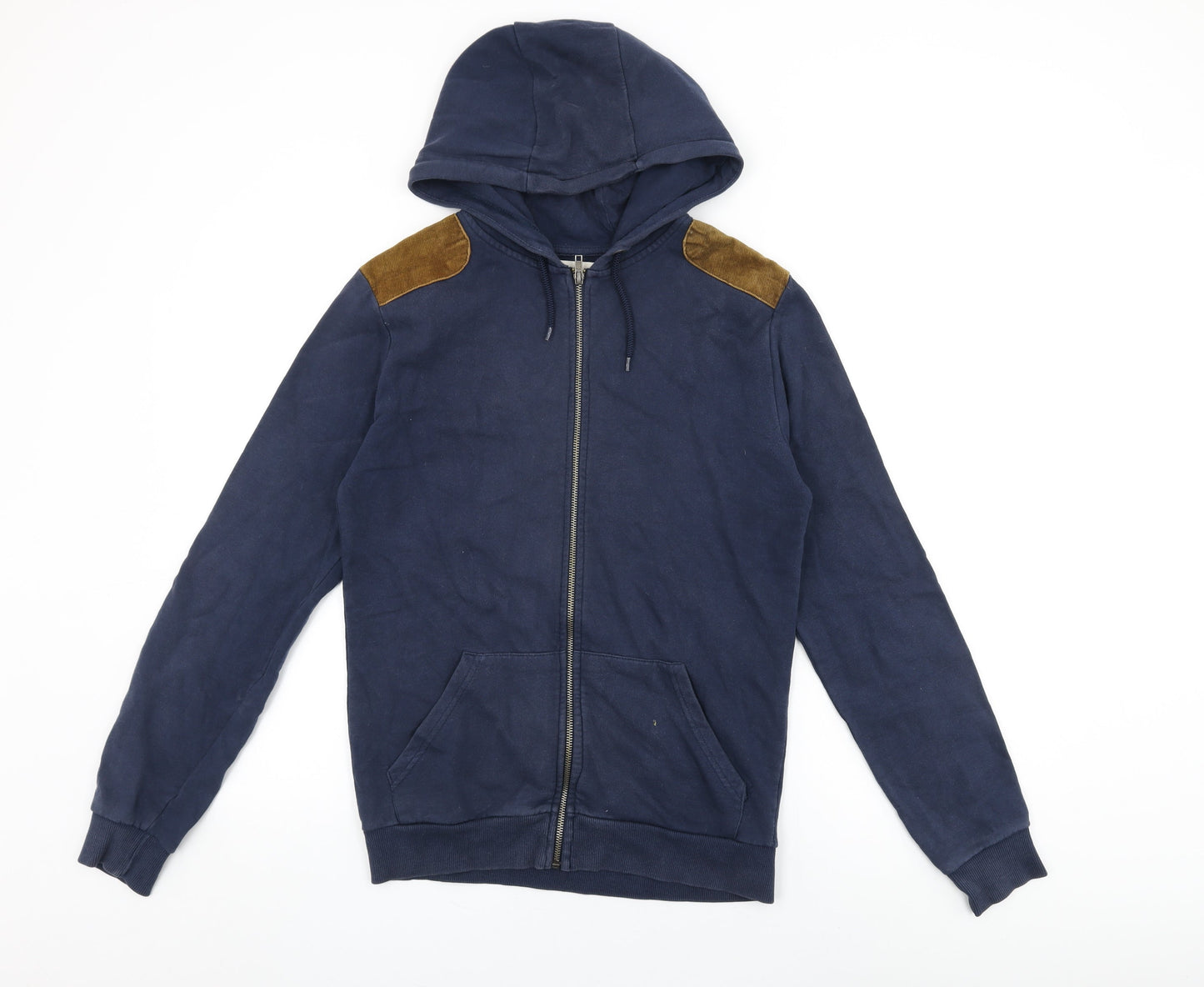 Mens UK Size S River Island Blue Full Zip Hoodie