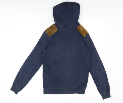 Mens UK Size S River Island Blue Full Zip Hoodie