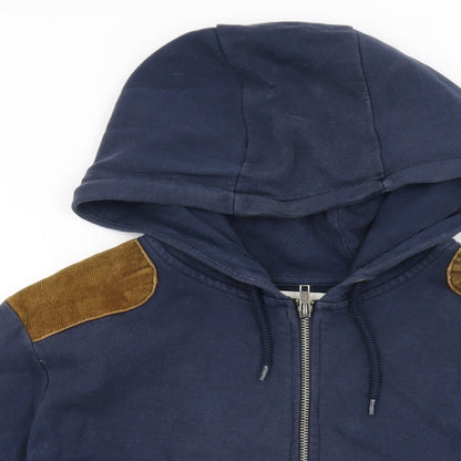 Mens UK Size S River Island Blue Full Zip Hoodie