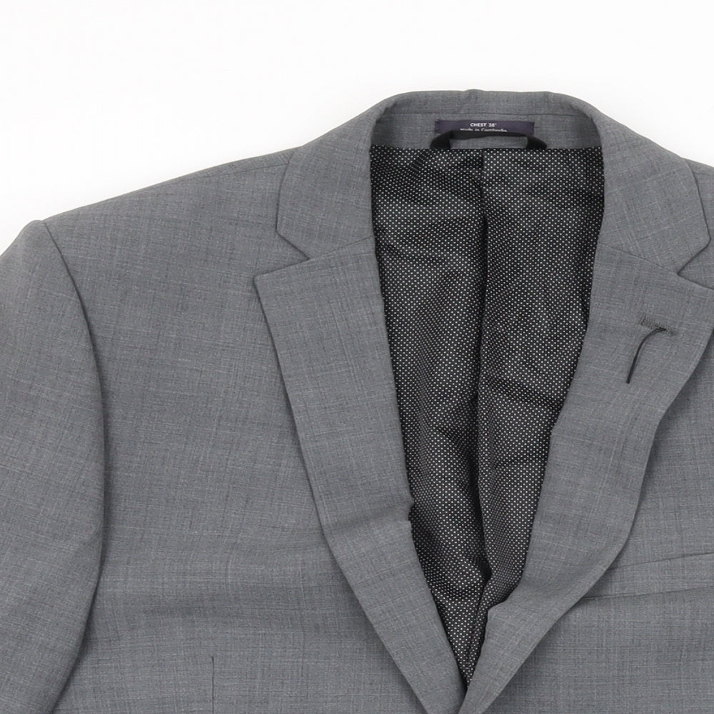 Mens UK Size 38 Marks and Spencer Regular Grey Suit Jacket