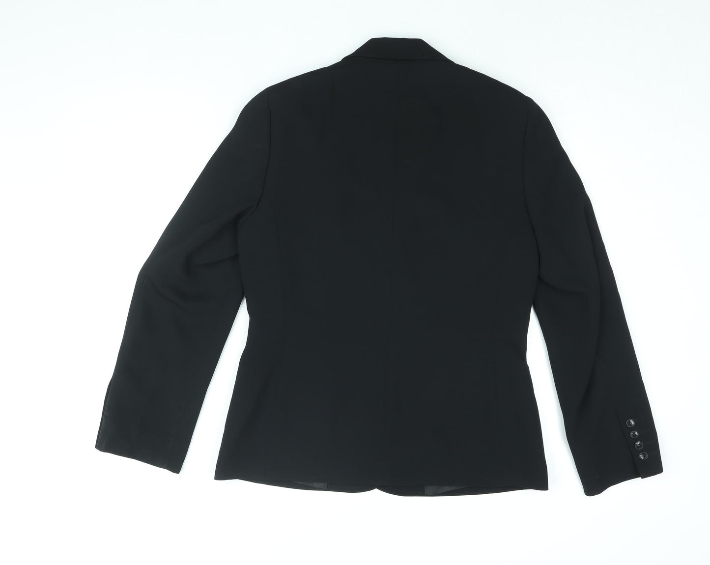 Marks and Spencer Womens Black Jacket Blazer Size 12 Button